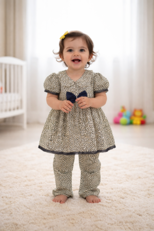 Leopard Print Baby Girl 2-Piece Outfit