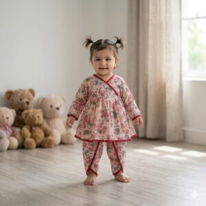 Digital Printed frock with Tulip Shalwar