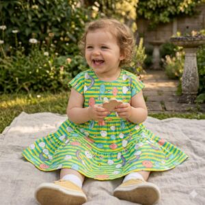 Rainbow Print Baby Girl Frock