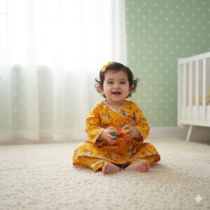 Mustard Angrakha Style Shirt/Trouser