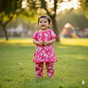 Pink Printed Shirt Trouser