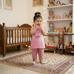 Orchid Color Shirt with tulip Shalwar